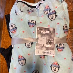 Sonoma Women’s Fleece 2 Pc Pajama Set Medium